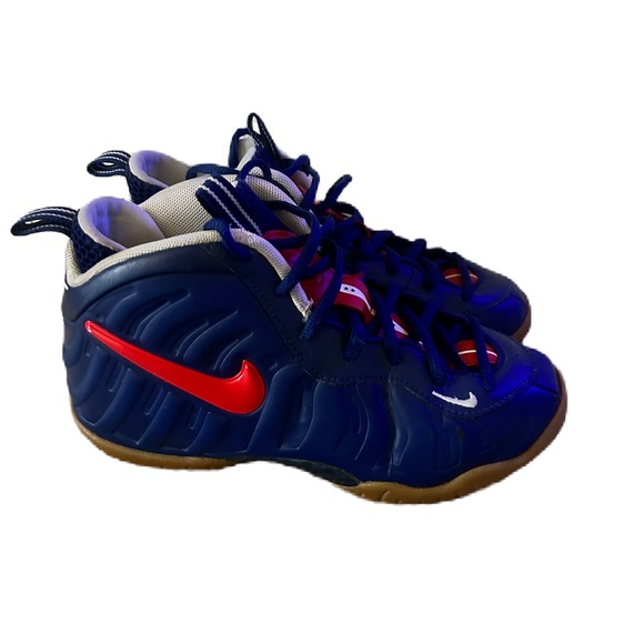 2020 Nike Little Posite One Pros “USA” Boys Size 3Y Navy and White Sneakers - Picture 3 of 14